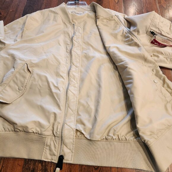 Alpha Industries Flyer's Intermediate MA-1 Reversible Bomber Jacket Sz 3XL Beige - Picture 13 of 16